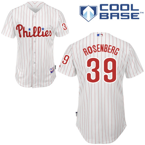 B-J Rosenberg #39 MLB Jersey-Philadelphia Phillies Men's Authentic Home White Cool Base Baseball Jersey